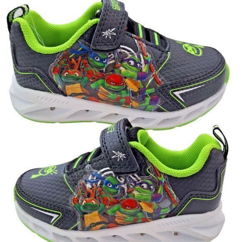 TMNT Teenage Mutant Ninja Turtles Boys Sneakers Toddlers Size 7 Light-up Shoes‎